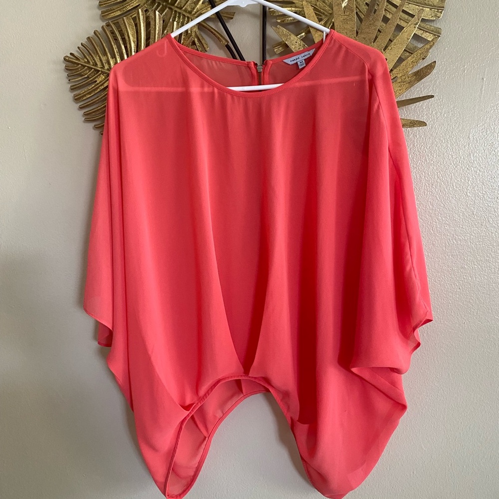 Naked Zebra Vibrant Coral Blouse